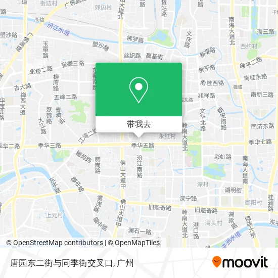 唐园东二街与同季街交叉口地图