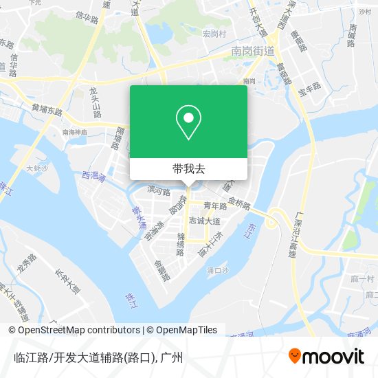 临江路/开发大道辅路(路口)地图