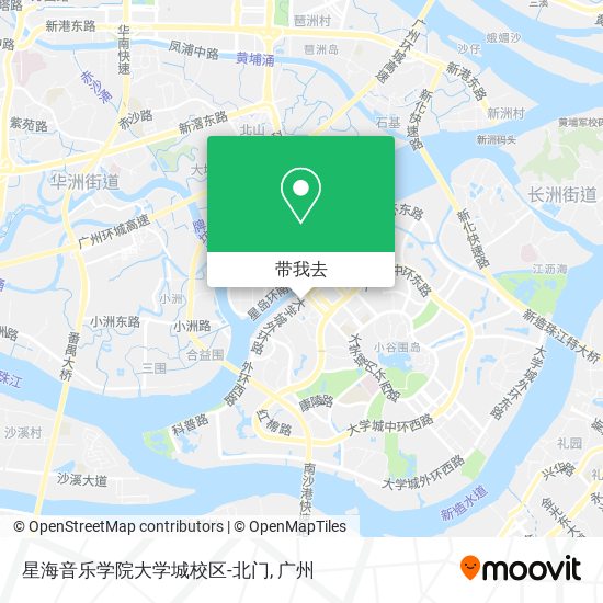 星海音乐学院大学城校区-北门地图