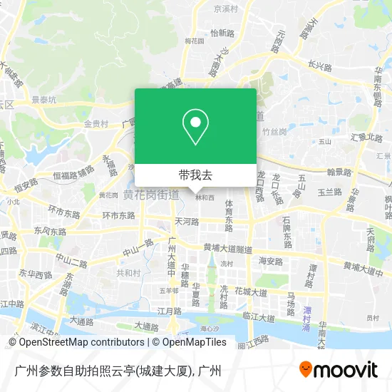 广州参数自助拍照云亭(城建大厦)地图