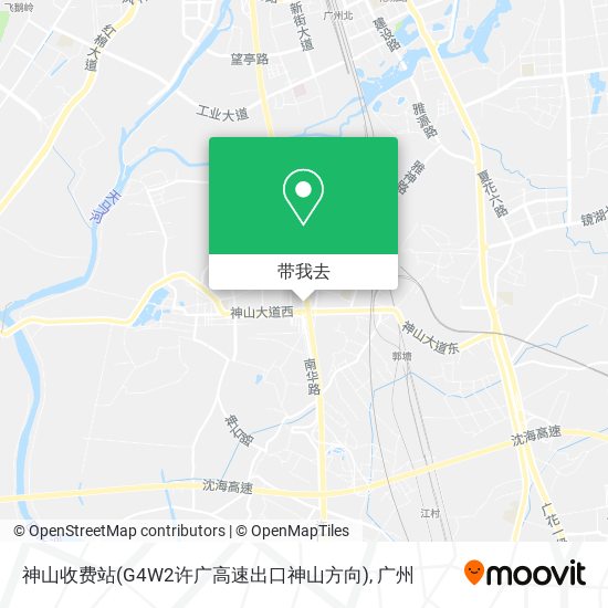 神山收费站(G4W2许广高速出口神山方向)地图