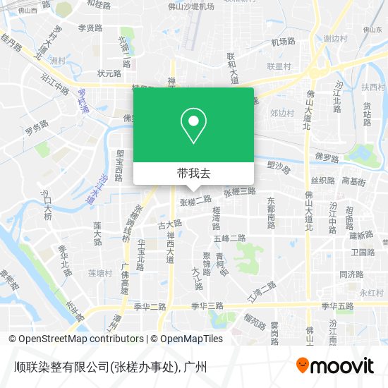 顺联染整有限公司(张槎办事处)地图