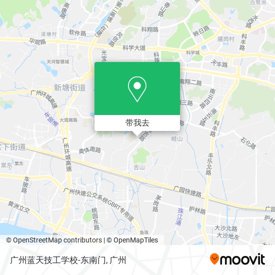 广州蓝天技工学校-东南门地图