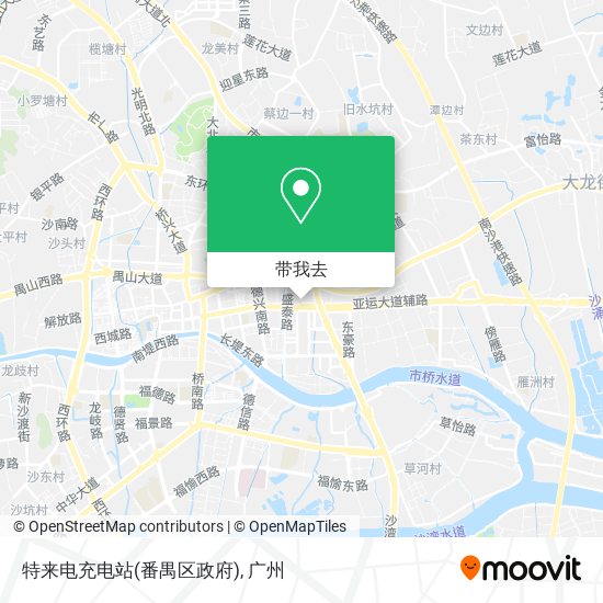 特来电充电站(番禺区政府)地图