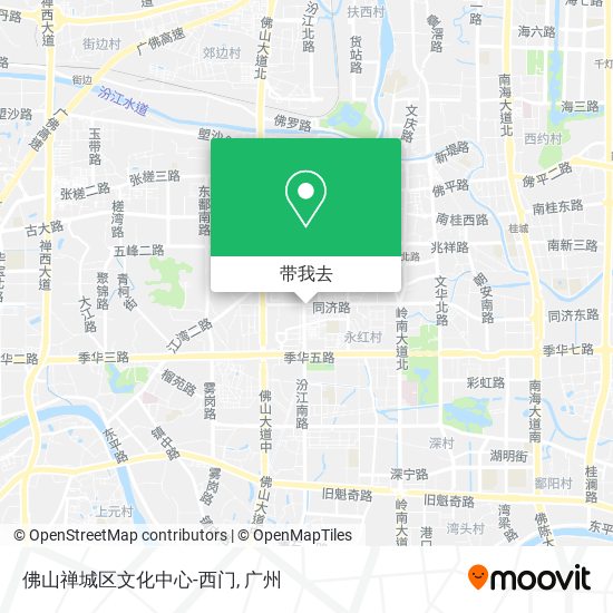 佛山禅城区文化中心-西门地图