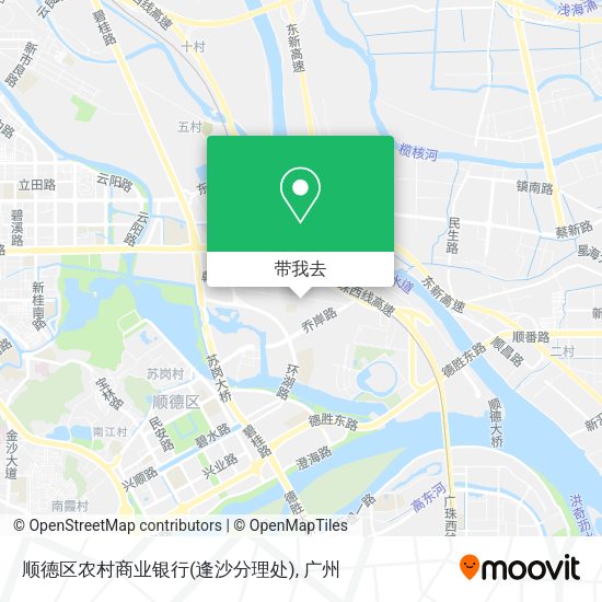 顺德区农村商业银行(逢沙分理处)地图