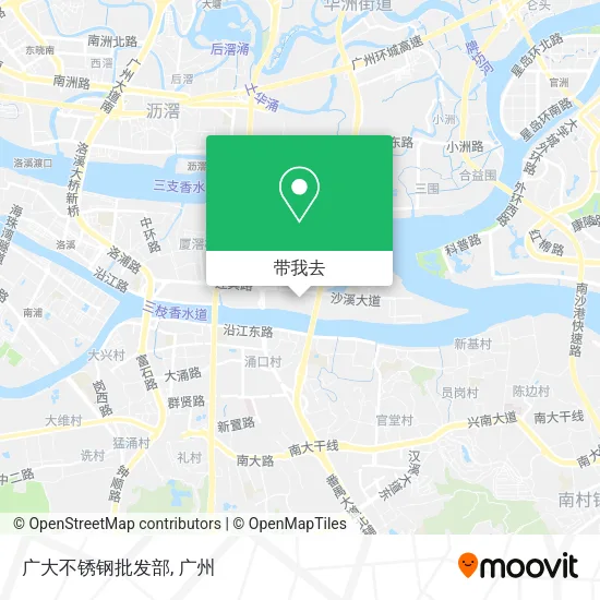 广大不锈钢批发部地图