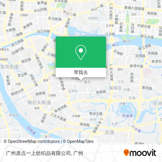 广州原点一上纺织品有限公司地图