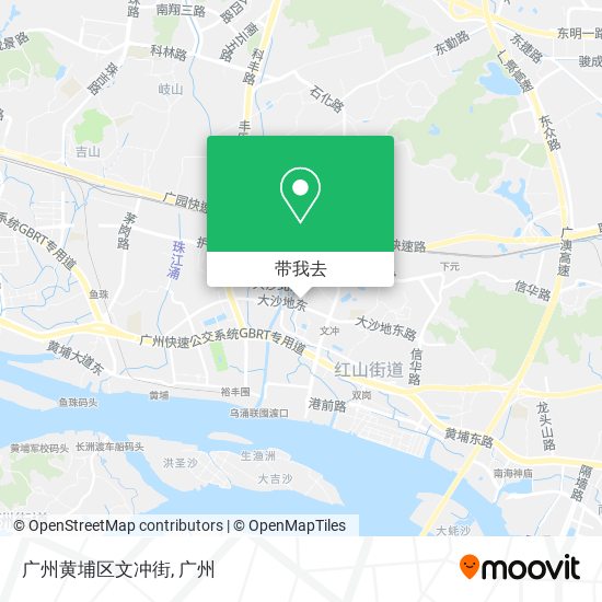 广州黄埔区文冲街地图