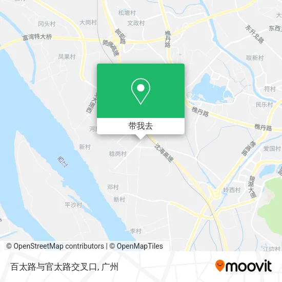 百太路与官太路交叉口地图