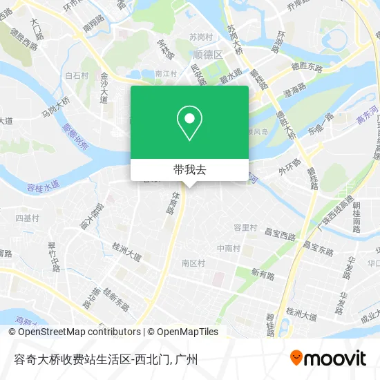 容奇大桥收费站生活区-西北门地图