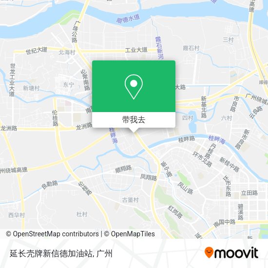 延长壳牌新信德加油站地图