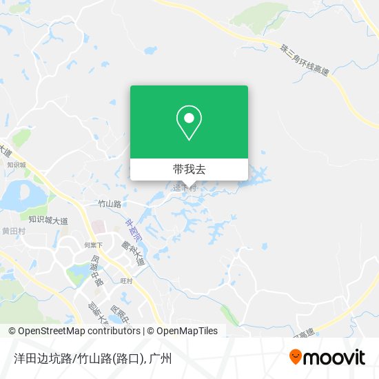 洋田边坑路/竹山路(路口)地图
