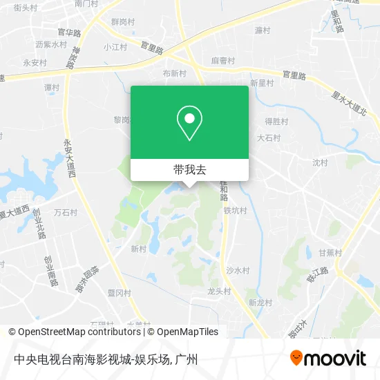中央电视台南海影视城-娱乐场地图