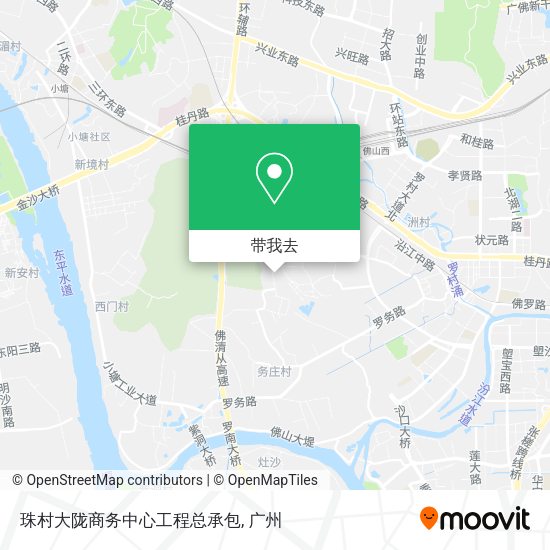 珠村大陇商务中心工程总承包地图
