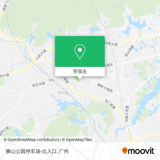 狮山公园停车场-出入口地图