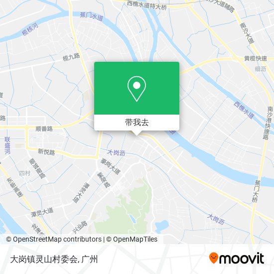 大岗镇灵山村委会地图