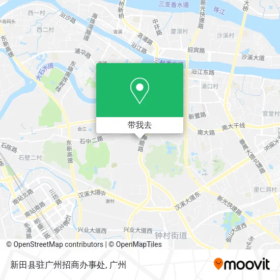 新田县驻广州招商办事处地图