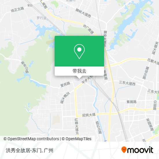 洪秀全故居-东门地图