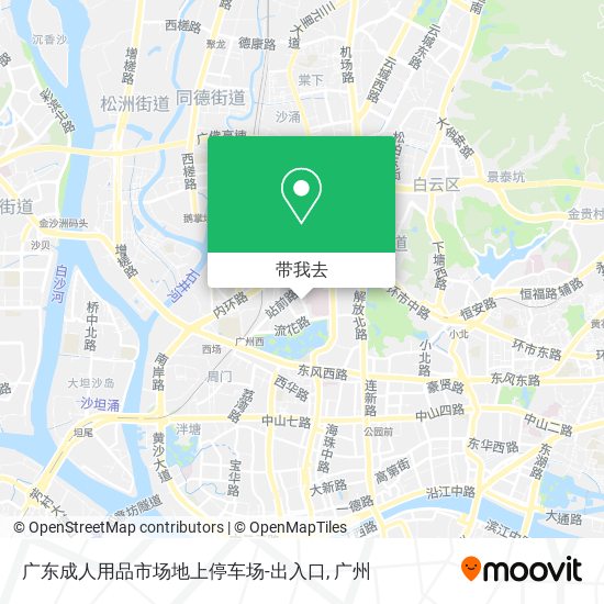 广东成人用品市场地上停车场-出入口地图