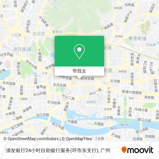 浦发银行24小时自助银行服务(环市东支行)地图