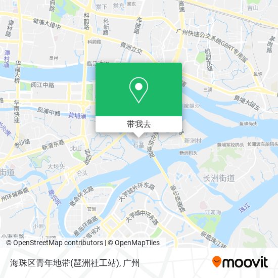 海珠区青年地带(琶洲社工站)地图