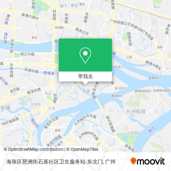海珠区琶洲街石基社区卫生服务站-东北门地图