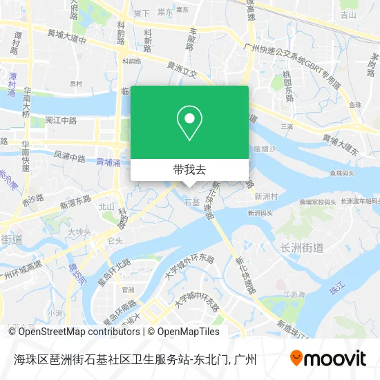 海珠区琶洲街石基社区卫生服务站-东北门地图