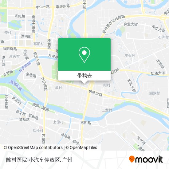 陈村医院-小汽车停放区地图