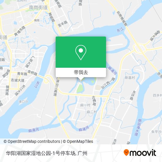 华阳湖国家湿地公园-1号停车场地图
