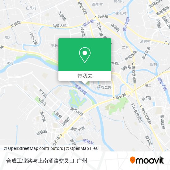 合成工业路与上南涌路交叉口地图