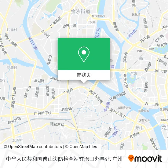 中华人民共和国佛山边防检查站驻滘口办事处地图