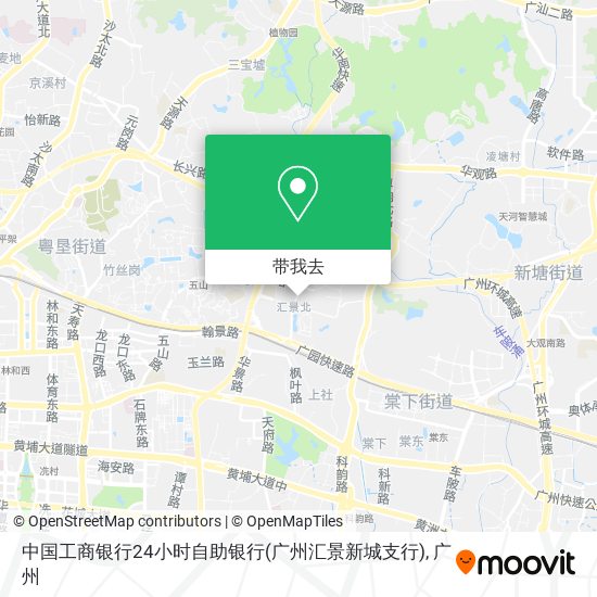 中国工商银行24小时自助银行(广州汇景新城支行)地图