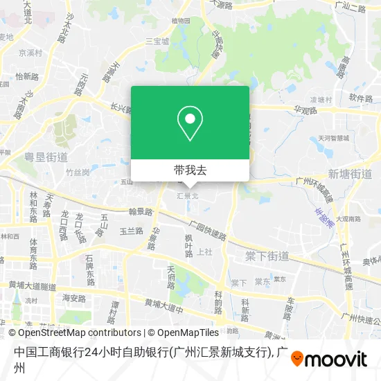 中国工商银行24小时自助银行(广州汇景新城支行)地图
