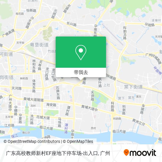 广东高校教师新村EF座地下停车场-出入口地图