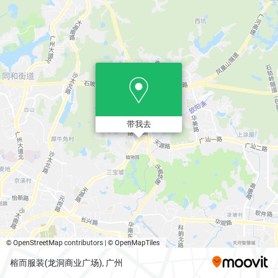 榕而服装(龙洞商业广场)地图