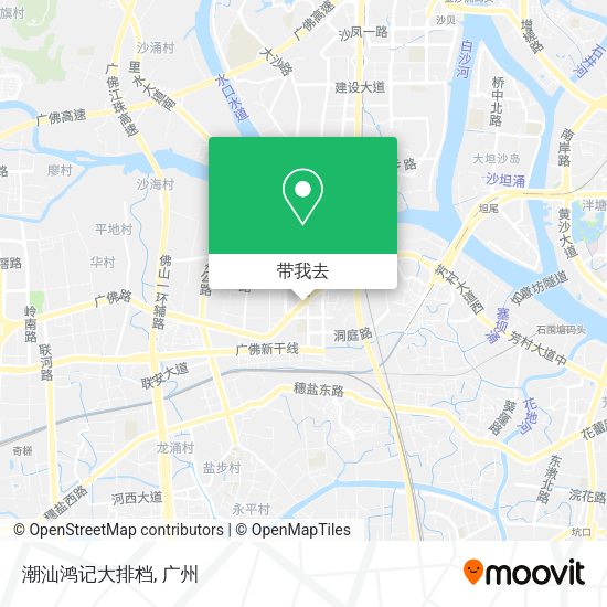 潮汕鸿记大排档地图