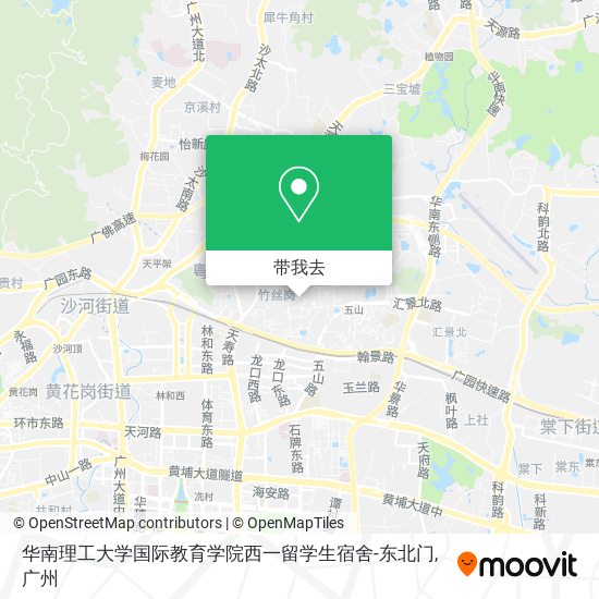 华南理工大学国际教育学院西一留学生宿舍-东北门地图