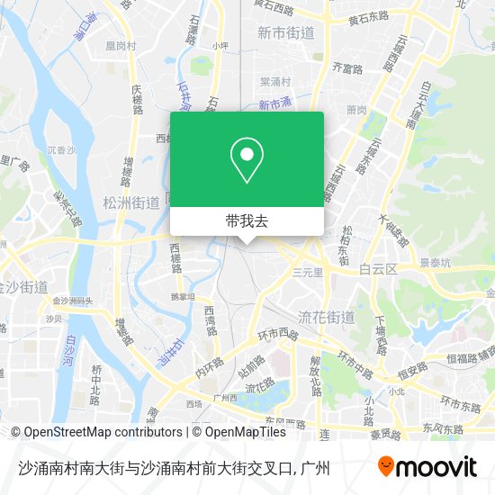 沙涌南村南大街与沙涌南村前大街交叉口地图