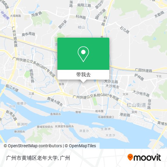 广州市黄埔区老年大学地图