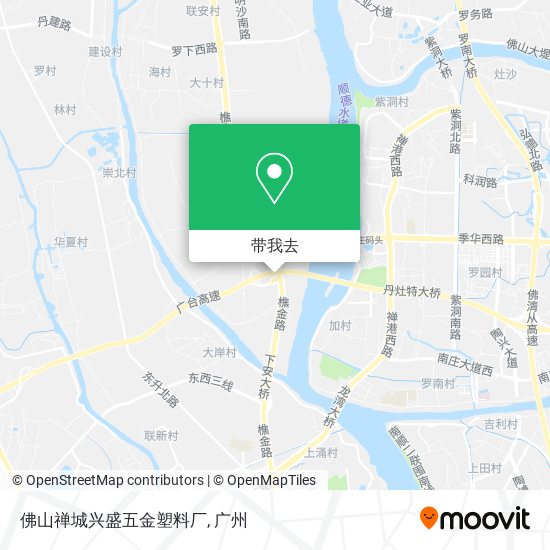 佛山禅城兴盛五金塑料厂地图