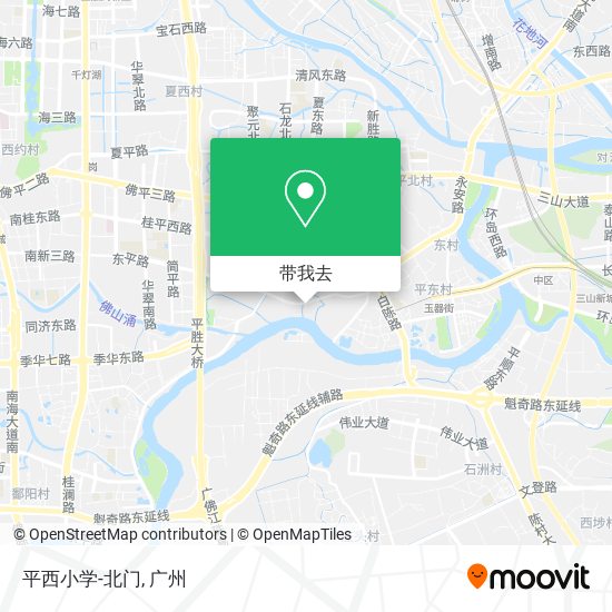 平西小学-北门地图