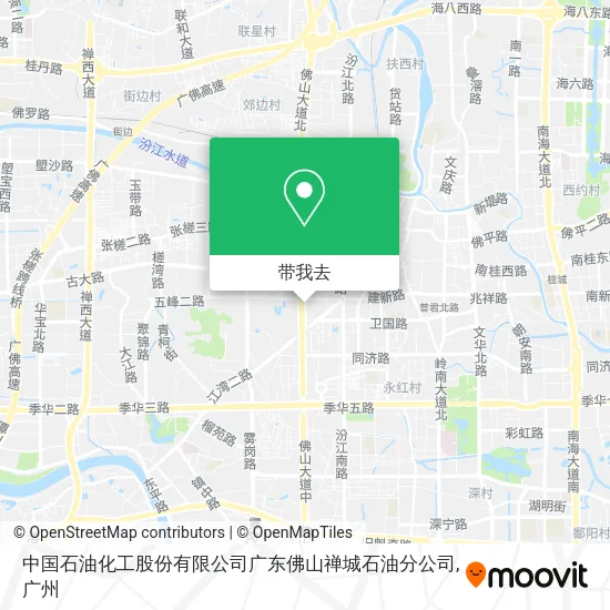 中国石油化工股份有限公司广东佛山禅城石油分公司地图