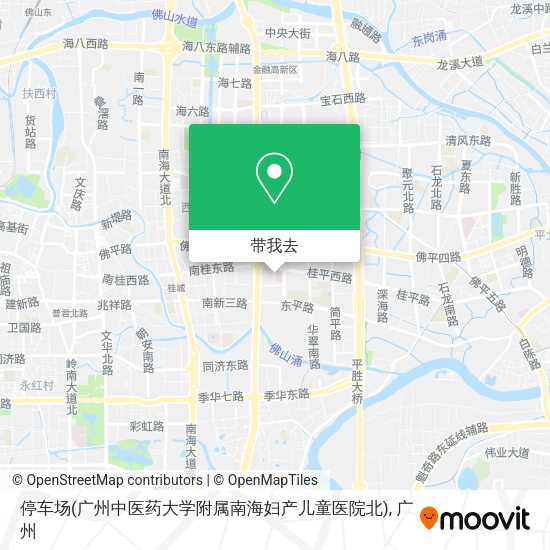 停车场(广州中医药大学附属南海妇产儿童医院北)地图