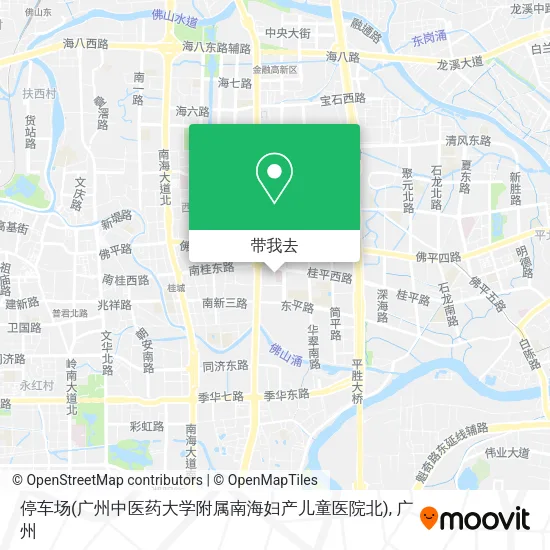 停车场(广州中医药大学附属南海妇产儿童医院北)地图