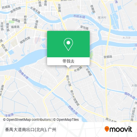 番禺大道南出口(北向)地图