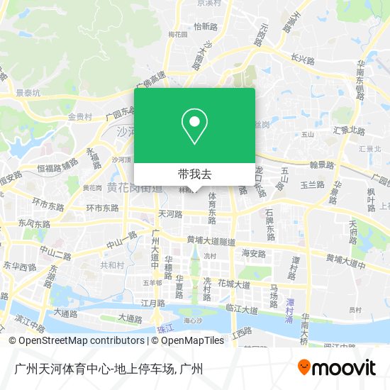 广州天河体育中心-地上停车场地图
