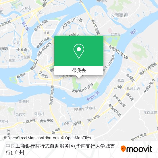 中国工商银行离行式自助服务区(华南支行大学城支行)地图