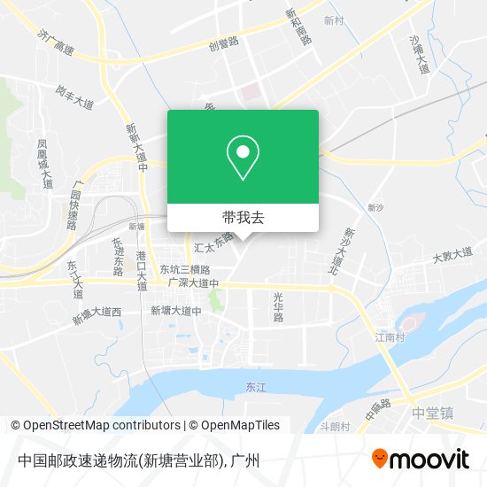 中国邮政速递物流(新塘营业部)地图
