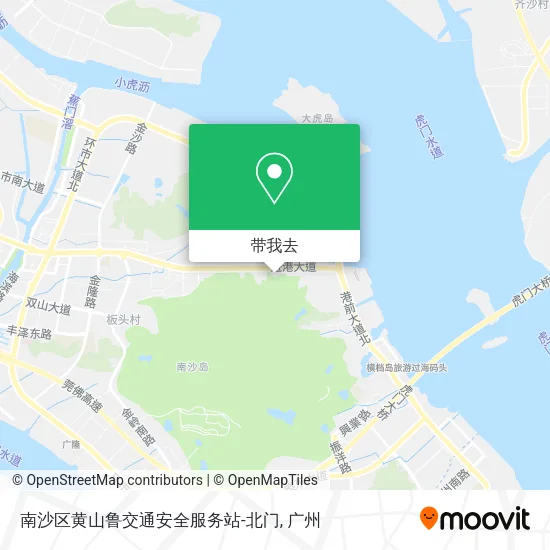 南沙区黄山鲁交通安全服务站-北门地图